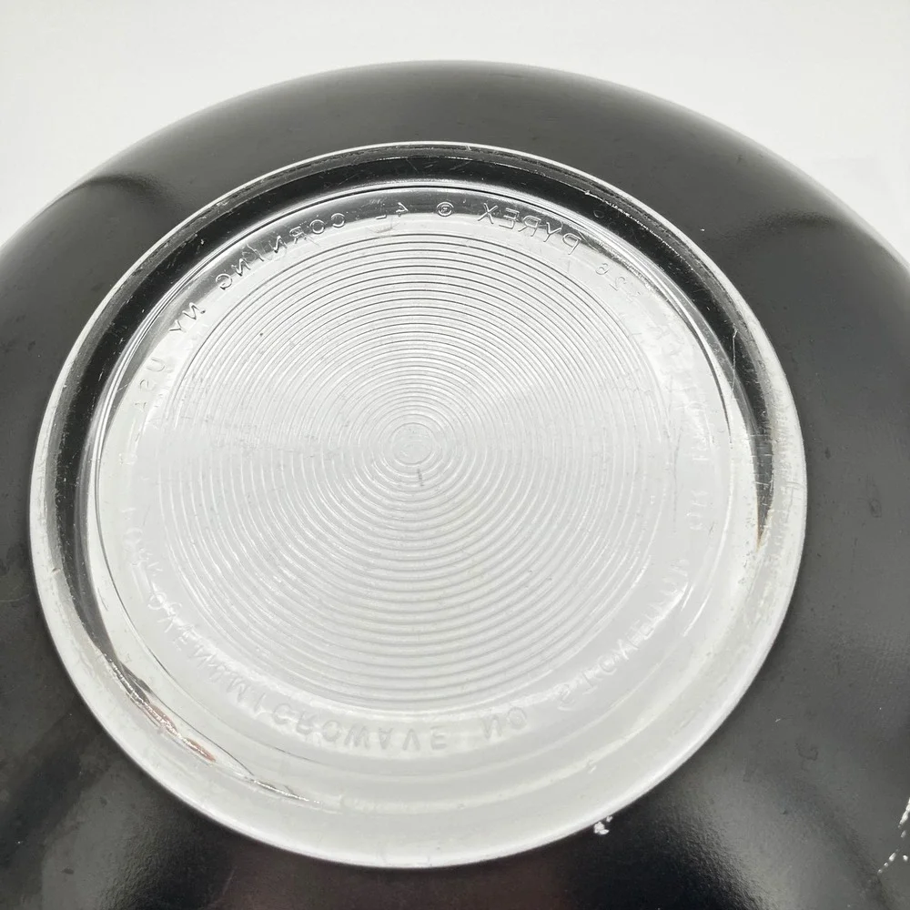 Pyrex Mixing Bowl 326 4L 4.2qt Jet Black Vintage 1980s Glass Large Serving Bowl